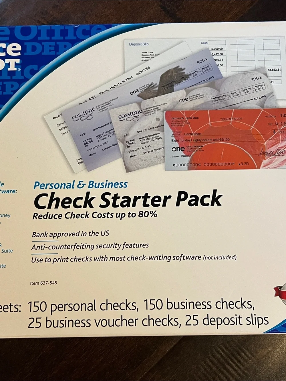 Office Depot White Check Starter Pack for Home Office